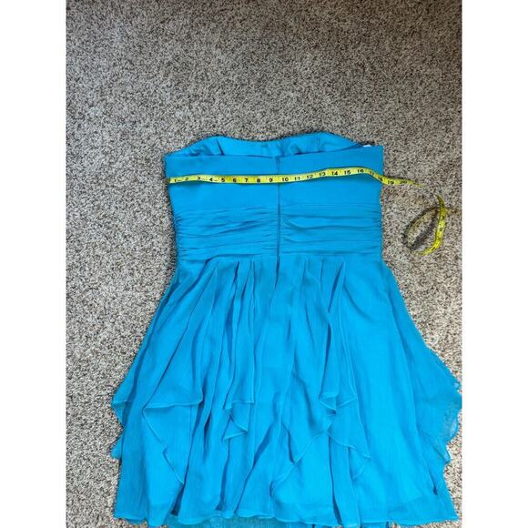 DAVIDS BRIDAL dress, size 8, Turquoise Blue - Picture 4 of 10